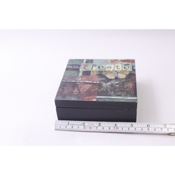 Kelly Rae Roberts, Create, Trinket Box, 5 inches, Keepsake, ~ 251013-WH 1375 - Picture 3 of 4